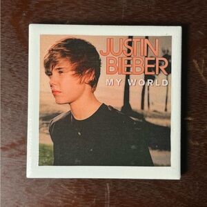 Album coaster - Justin Bieber “my world”